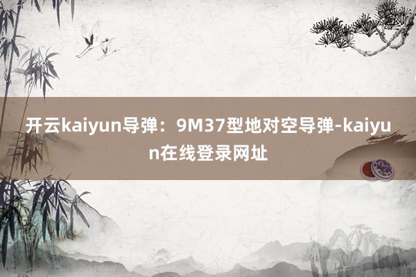 开云kaiyun导弹：9M37型地对空导弹-kaiyun在线登录网址